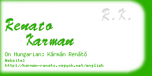 renato karman business card