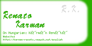 renato karman business card